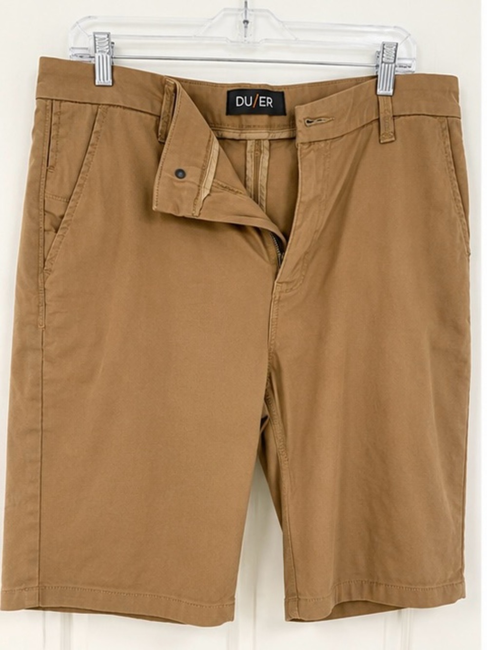 DU/ER Men's Tan Chino Shorts - Casual Performance Shorts